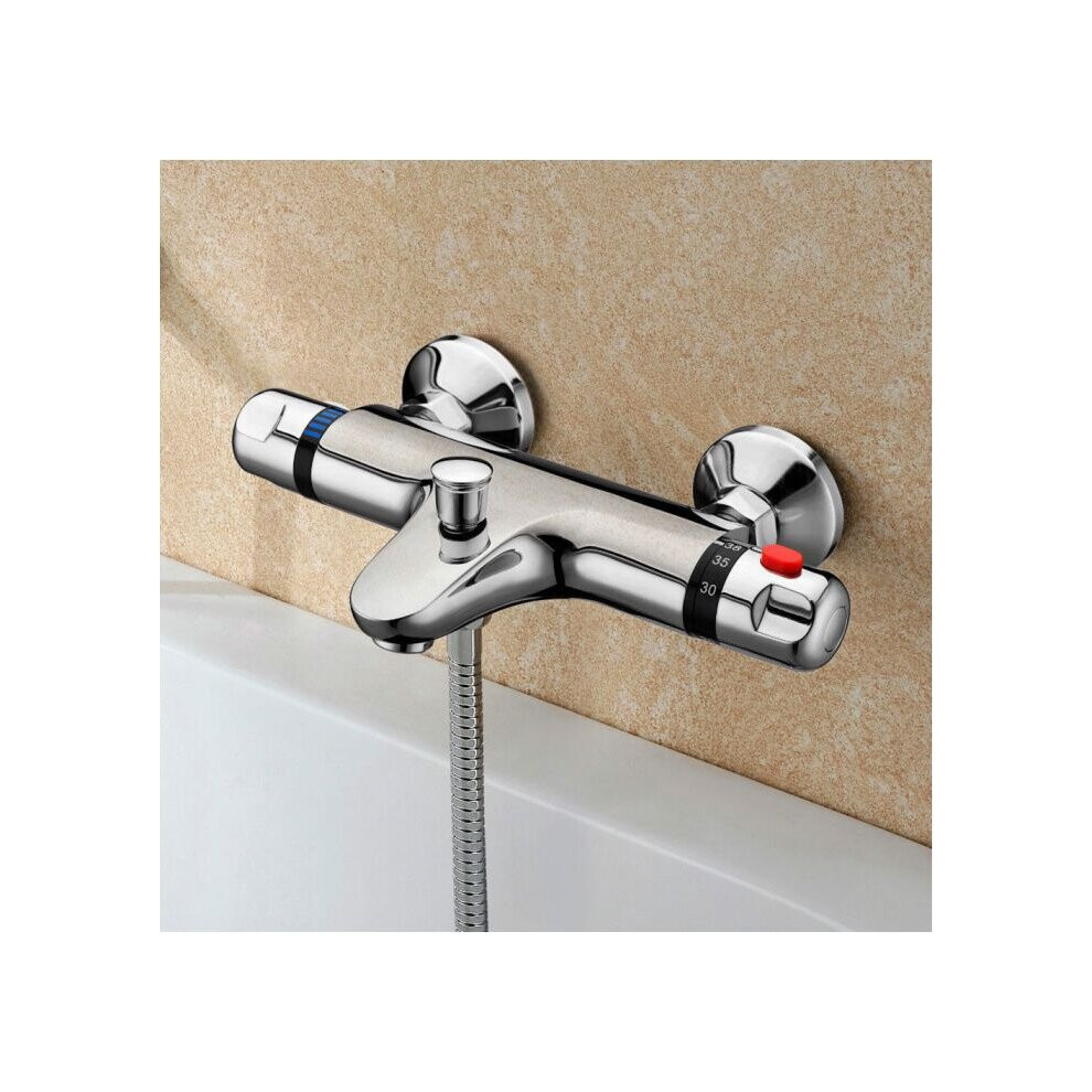 Wall Mounted Thermostatic Bath Shower Mixer Tap