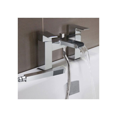 NES Home Ozone Waterfall Bath Shower Mixer Tap Chrome 1