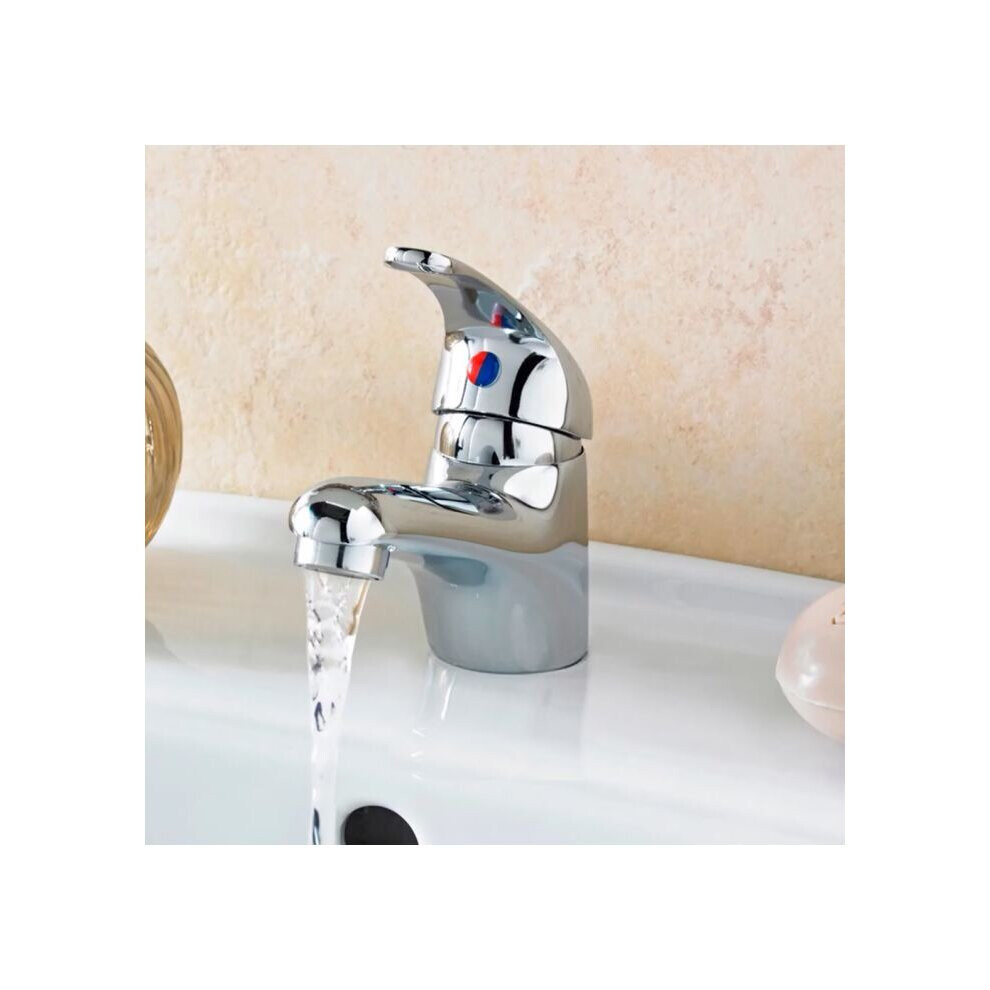 Bathroom Single Lever Basin Sink Mono Mixer Tap Chrome