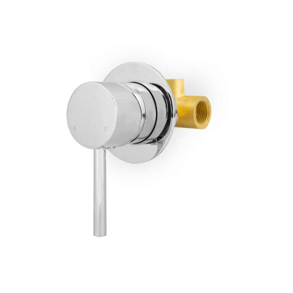 Apex Wall Mounted Round Concealed Manual Mixer Valve 1/2" Hot And Cold