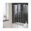 NES Home Parga 800 mm Bath Shower Screen with 4 Reversible Glass Folding Door 1