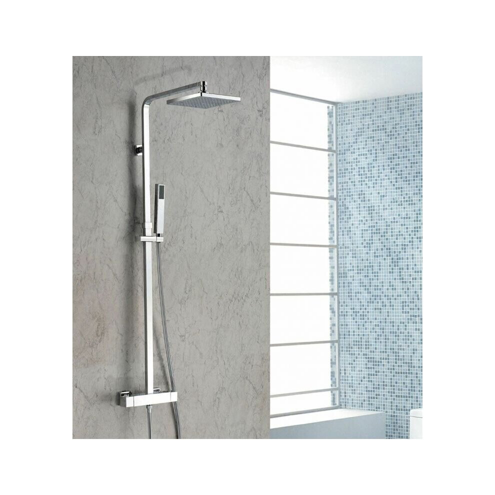 Lisbon Rainfall Shower Header Mixer Tap with Thermostatic Control