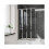 NES Home Parga 800 mm Bath Shower Screen with 4 Reversible Glass Folding Door 2