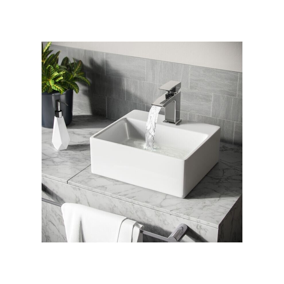 Tulla 335 x 295mm Cloakroom Rectangle Counter Top Basin Sink