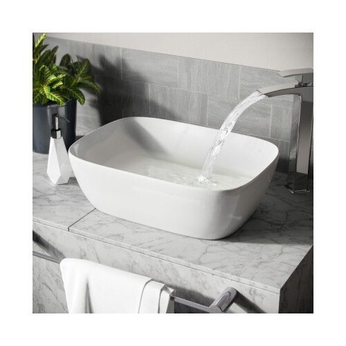 NES Home Leven Cloakroom Rectangle Stand Alone Counter Top Basin Sink Bowl