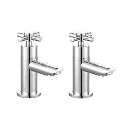 Crox Twin Hot and Cold Twin Basin Taps Chrome