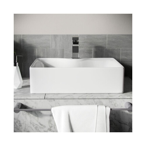 NES Home Leven 485 x 375mm Cloakroom Rectangle Counter Top with Rounded Corners 2