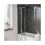NES Home Parga 800 mm Bath Shower Screen with 4 Reversible Glass Folding Door 3