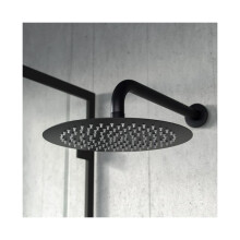 Matte Black Round Rainfall Modern Overhead Shower Slim Head 250mm