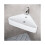 NES Home Tulla 575 x 430mm Triangle Corner Wall Hung Basin Sink 3