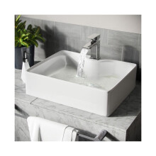 Leven 485 x 375mm Cloakroom Rectangle Counter Top with Rounded Corners