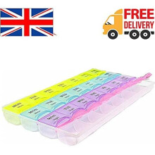 Pillerit laatikko 28 Slot 7 pÃivÃà viikoittain Tablet Medicine Box jÃrjestÃjà varastointi