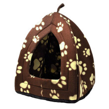 Cat Dog Puppy Pet Soft Padded Fleece Igloo House Bed