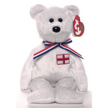 TY Beanie Baby England Bear - The Bear of Engalnd With English Flag