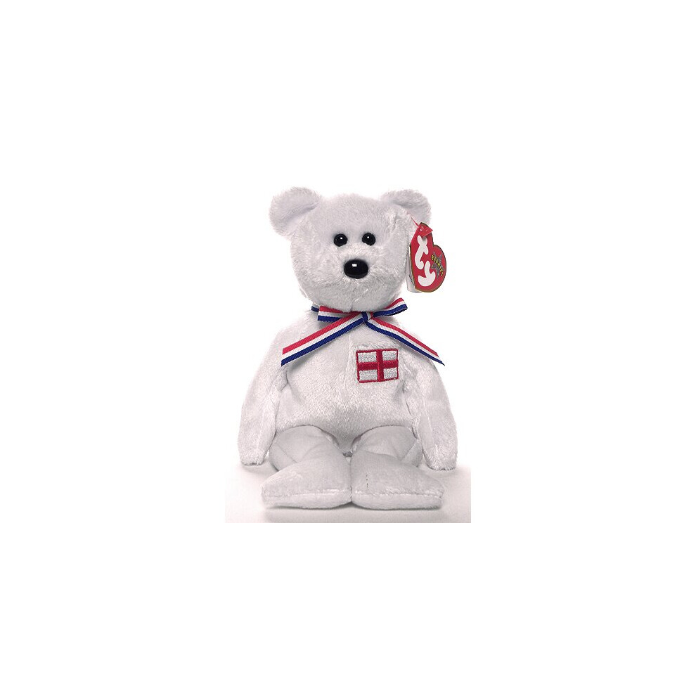 TY Beanie Baby England Bear - The Bear of Engalnd With English Flag