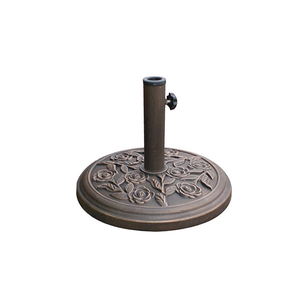 Heavy Duty 9kg Garden Parasol Base  - Floral Round