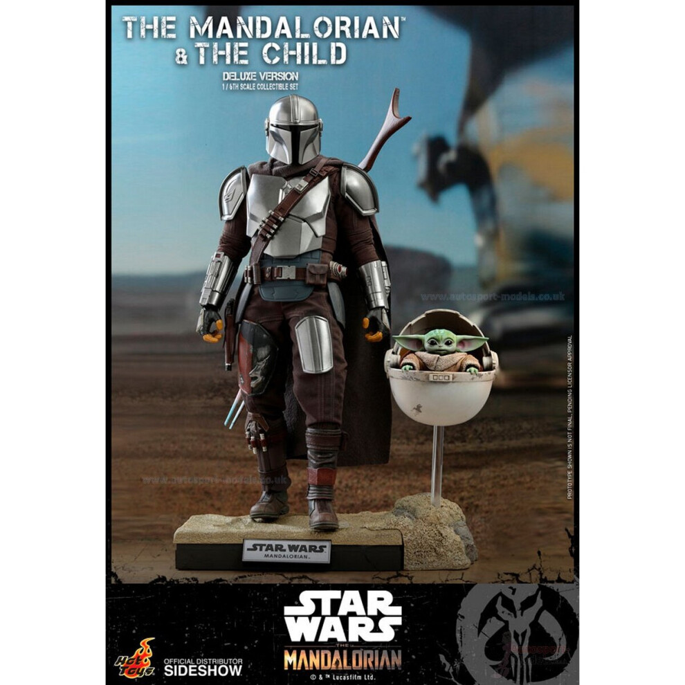 1:6 Mandalorian & Child (Deluxe) Collectible Set by Hot Toys The Mandalorian - Television Masterpiece Series