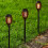 Solarize 4 PK Waterproof Solar Garden Flickering Flame Light SMD LED 2