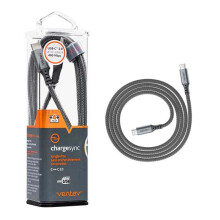 Ventev 1.2M 4ft USB Type-C to USB Type C Alloy Charging Data Cable Steel Grey