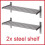 2x Ikea Kitchen Home Wall Shelf Rack Holder Stainless Steel storage 1