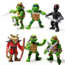 Lot de 6 figurines miniatures ninja Teenage Mutant Ninja Turtles pour enfants