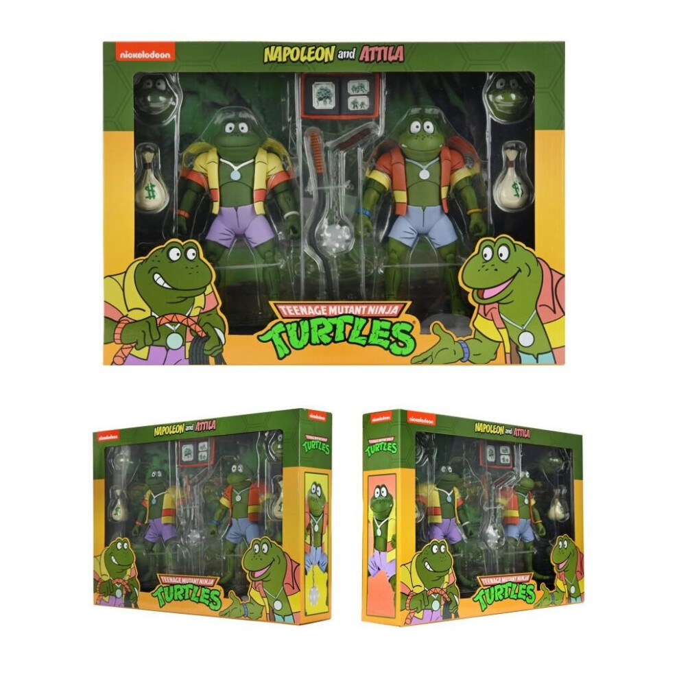 Teenage Mutant Ninja Turtles Tmnt Cartoon Napoleon And Atilla Frog 2 Pack 7 Inch Scale Figures
