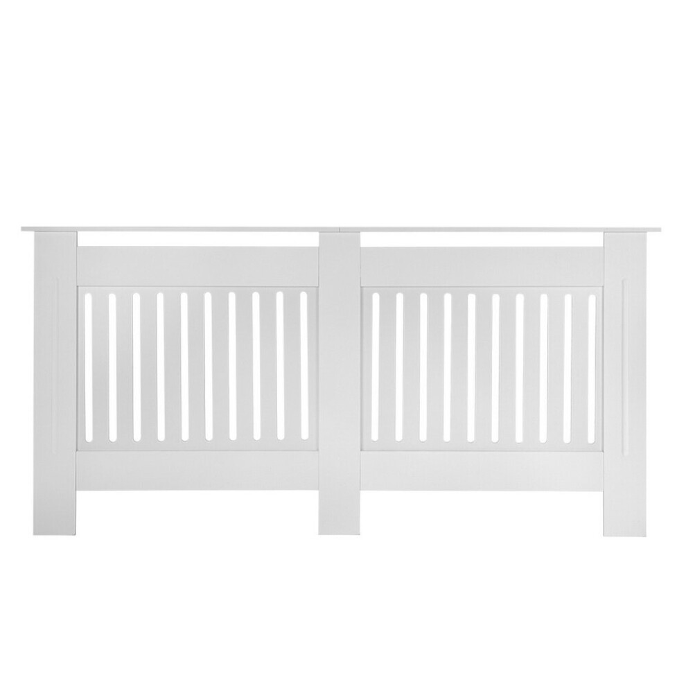 152cm Large Radiator Cover MDF Slat Heating Grill Guard with Top Shelf