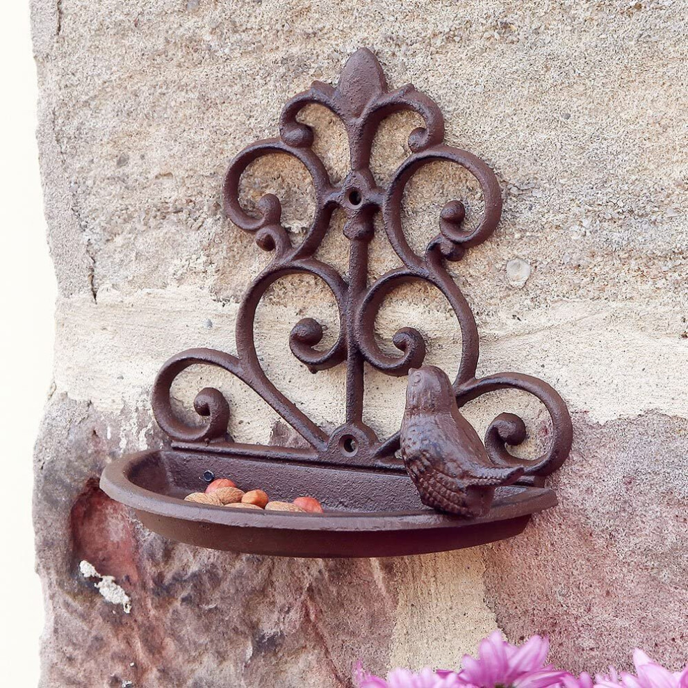 Vintage Style Cast Iron Bird Feeder Bird Bath Feeding Station