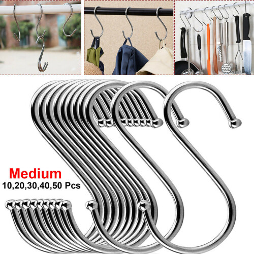 Quality Stainless Steel S Hooks Kitchen Meat Clothes Hanger Hanging 1