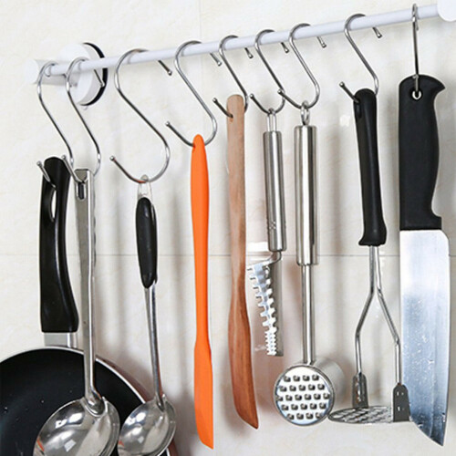 Quality Stainless Steel S Hooks Kitchen Meat Clothes Hanger Hanging 2