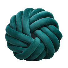 (Dark Green) Decorative Round Knot Ball Throw Pillow, Home Decor Cushion Plush Throw Knotted Pillow Handmade Round Pillow Knotted Bedroom Decor Photography