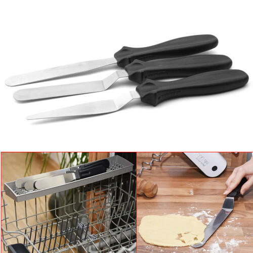 3pcs Stainless Steel Spatula Palette Knife Set Decorating Tools Kit 1