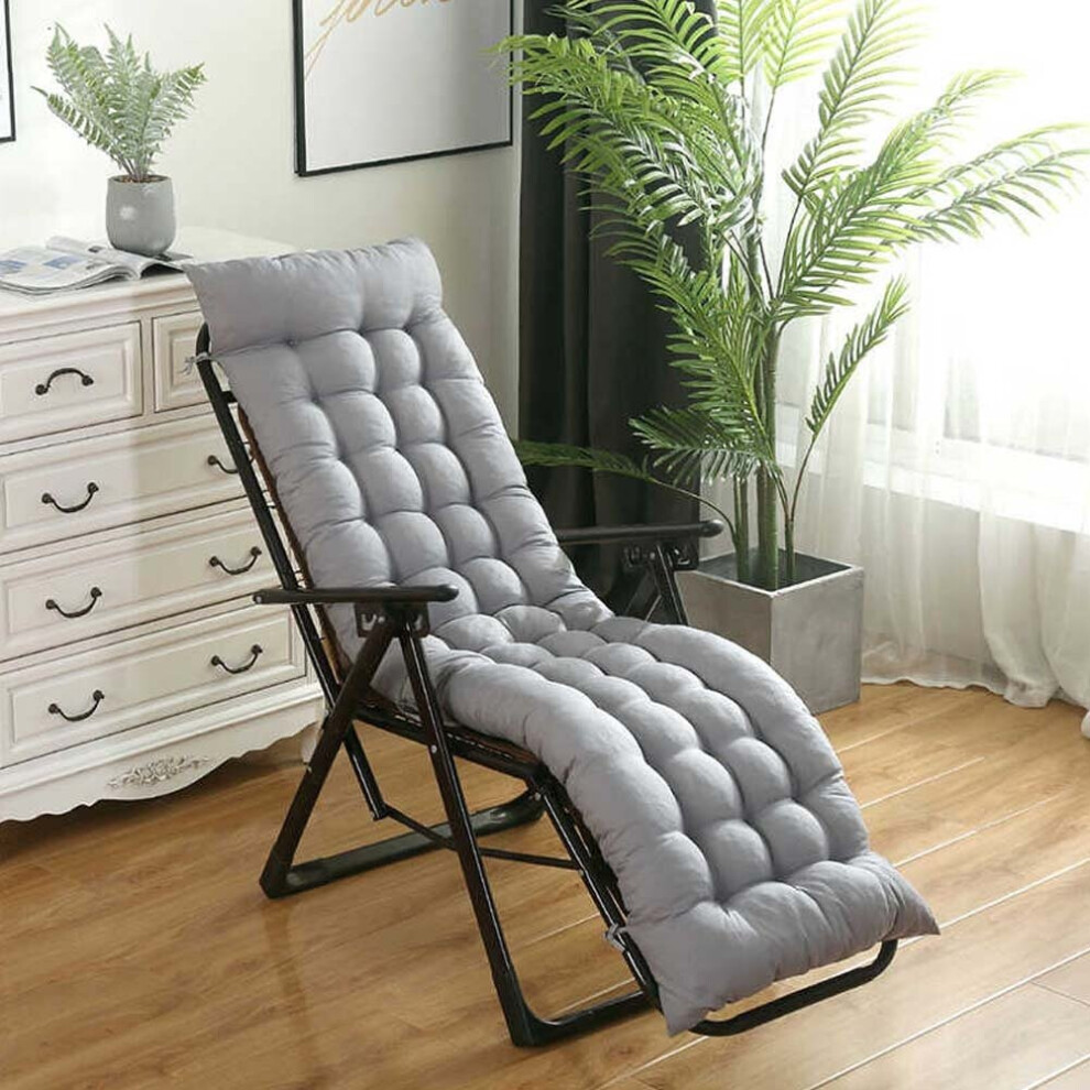 160cm Replacement Cushion Pad Garden Sun Lounger Recliner Chair Seat Thick Pads