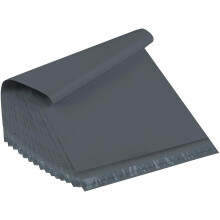 iSOUL Grey Courier Parcel Self Seal Bag, 12 x 16-Inch Plastic Mailing Postal Poly Post Bag for Packaging 305mm x 407mm - Grey (10