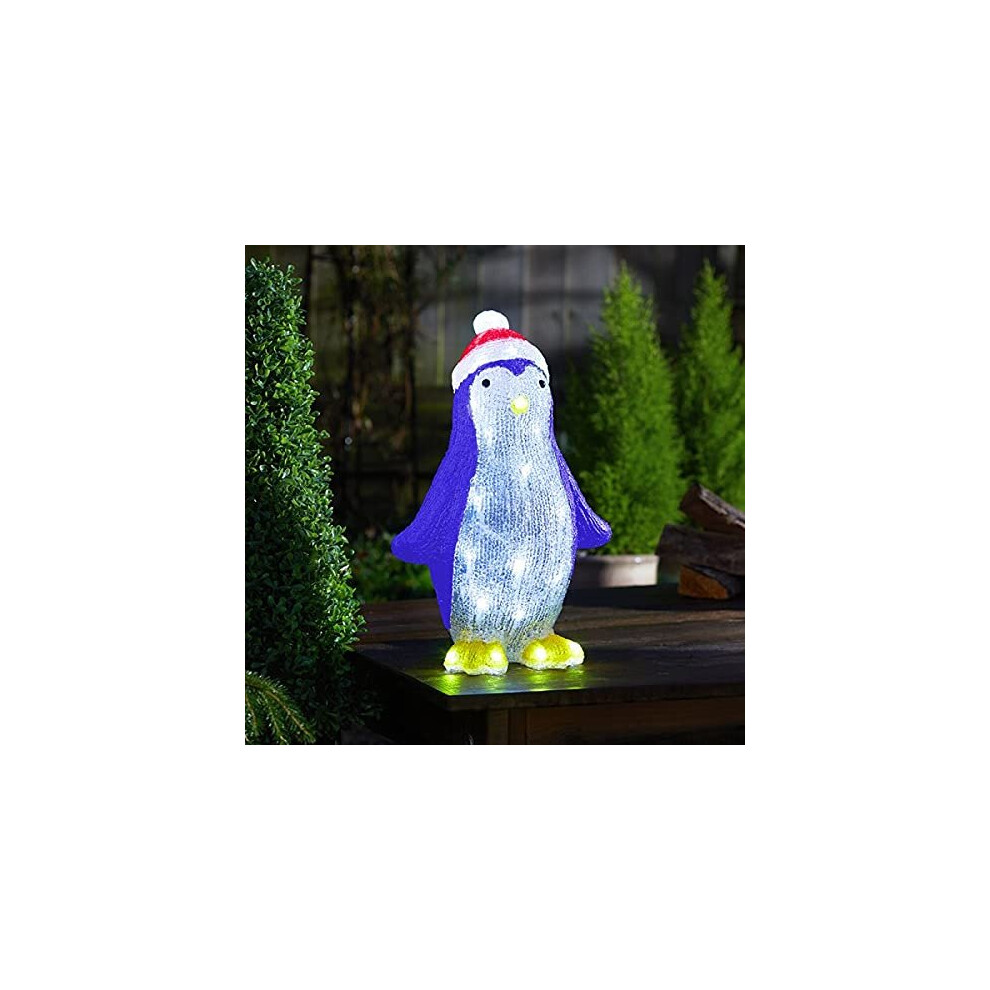 Penguin Acrylic LED Outdoor Indoor Xmas Decoration Garden Ornament