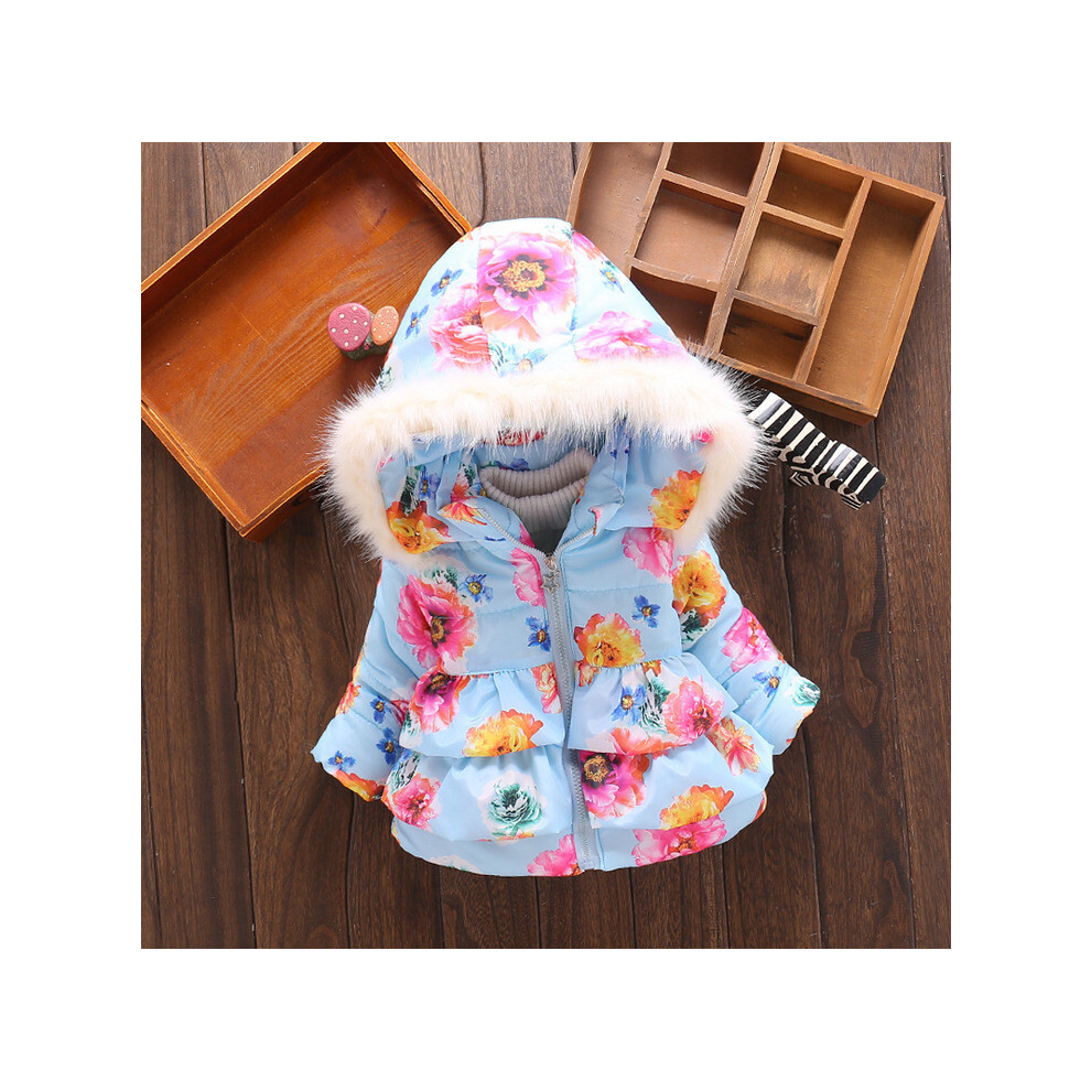Baby Kids Girls Coat Parka Hooded Padded Jacket