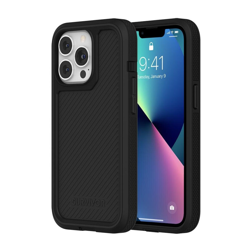 (iPhone 13 Pro) Griffin Survivor Earth All-Terrain Case for iPhone 13 series - Black