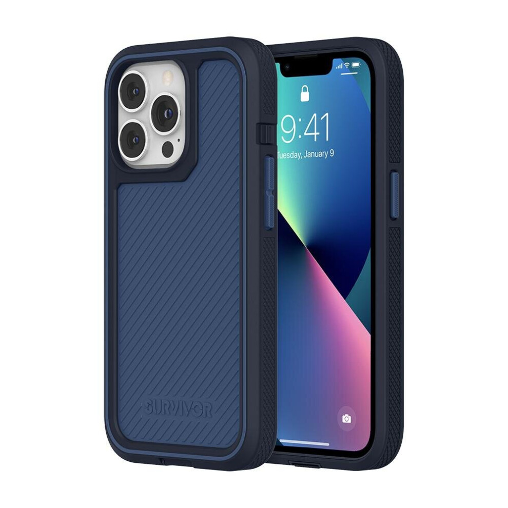 (Blue, iPhone 13 Pro Max) Griffin Survivor Earth All-Terrain Case for iPhone 13 series - Blue or Green