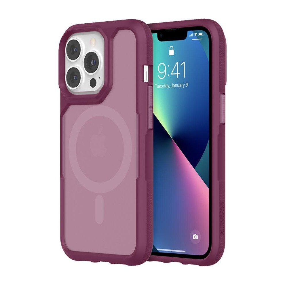 (Plum, iPhone 13 Pro (6.1")) Griffin Survivor Endurance Case with MagSafe for iPhone 13 series