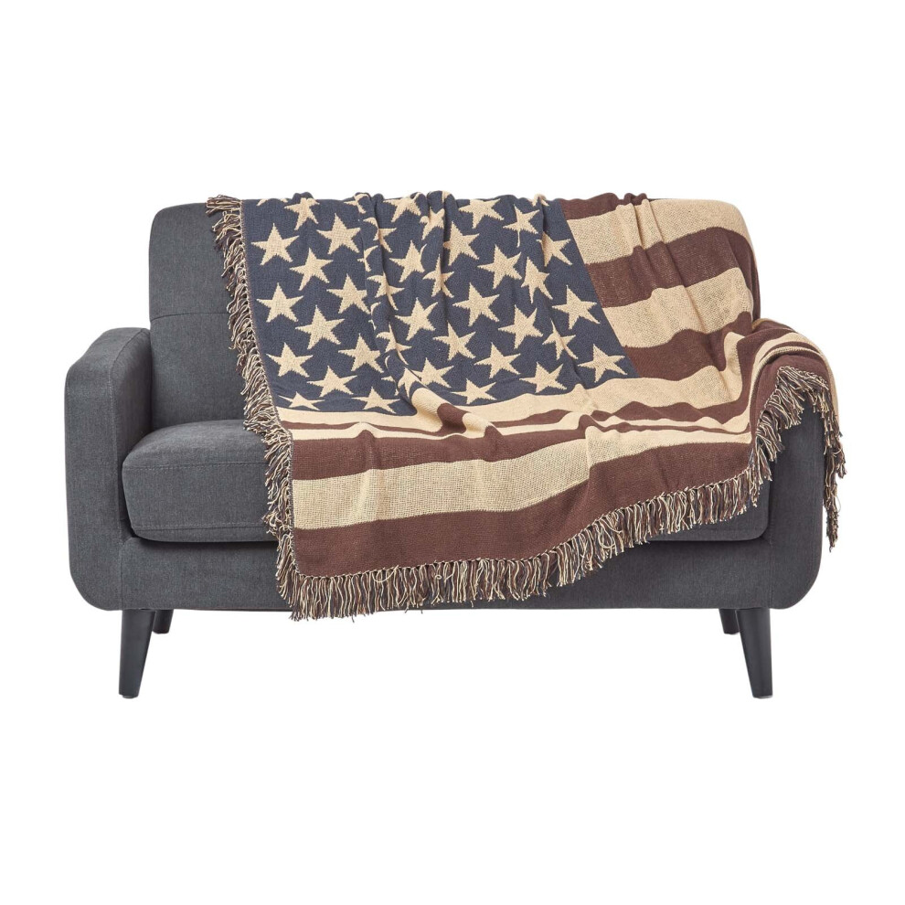 Cotton USA Flag Throw
