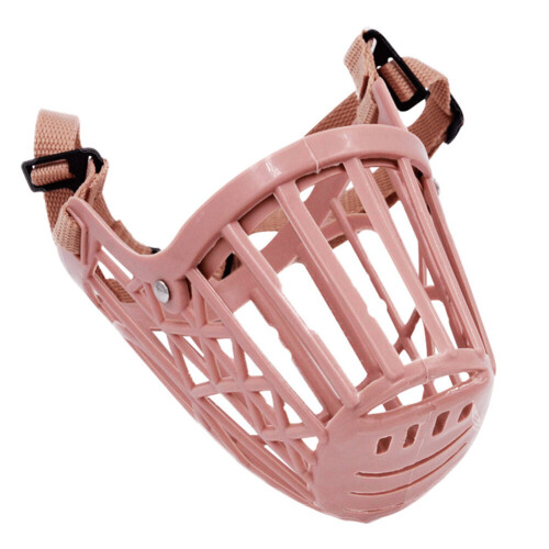 (7#) Plastic Adjustable Pet Dogs Cats Muzzle Basket Design Anti Biting Mouth Cover 1
