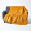 Homescapes (Mustard, 125 x 150 cm) Velvet Quilted Throw 1