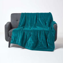 (Emerald Green, 150 x 200 cm) Velvet Quilted Throw