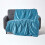 Homescapes (Blue, 125 x 150 cm) Velvet Quilted Throw 1