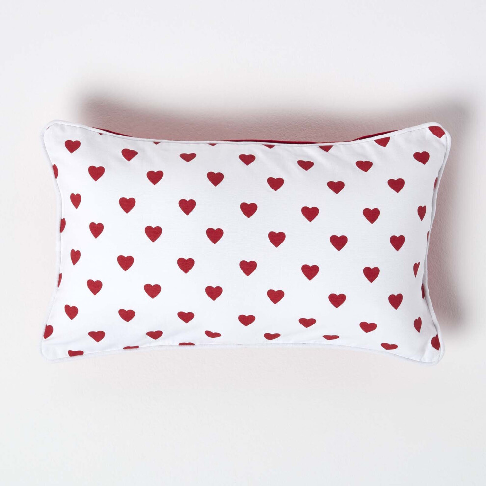 Cotton Hearts Cushion Cover