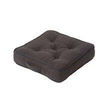(Black) Rajput Ribbed Cotton Floor Cushion