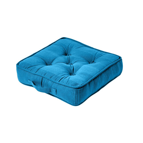 Homescapes (Teal) Rajput Ribbed Cotton Floor Cushion