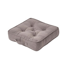 (Charcoal Grey) Rajput Ribbed Cotton Floor Cushion