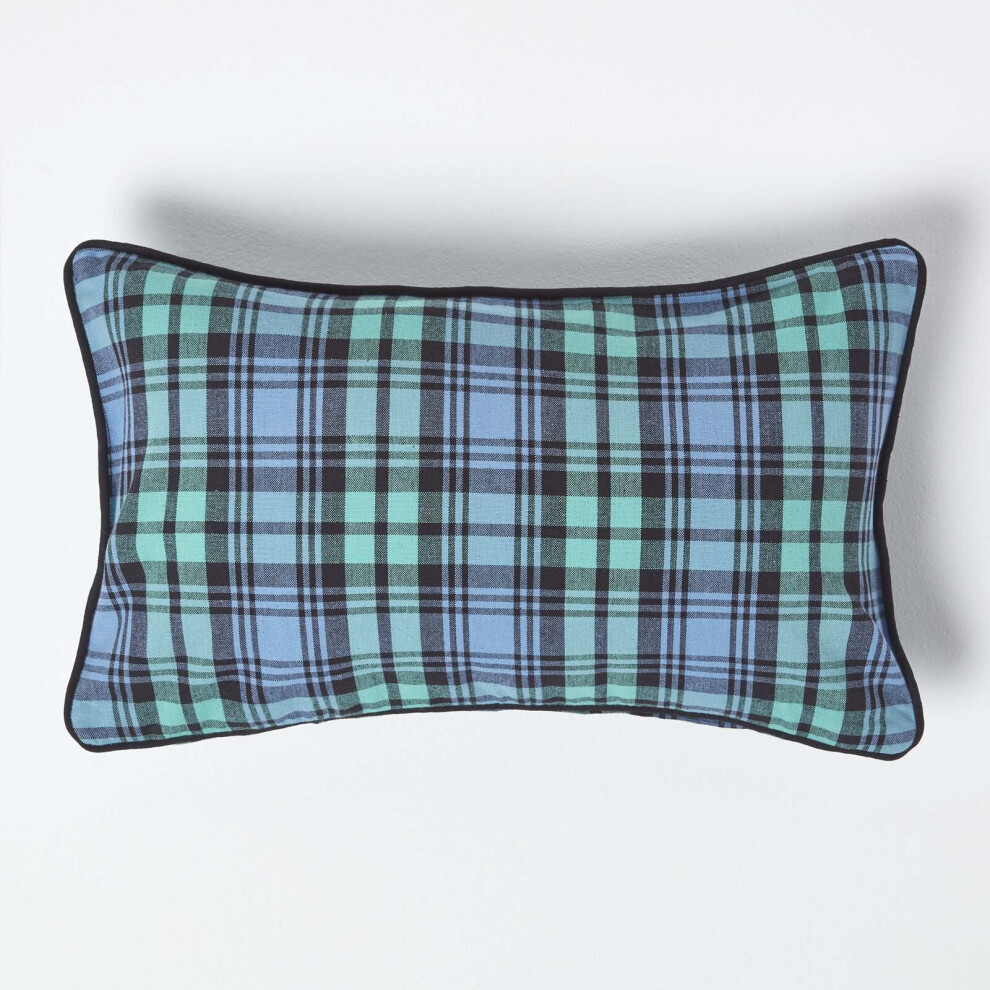 (30 x 50 cm) Cotton Black Watch Tartan Cushion Cover