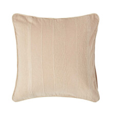 (45 x 45 cm, Beige) Cotton Rajput Ribbed Cushion Cover